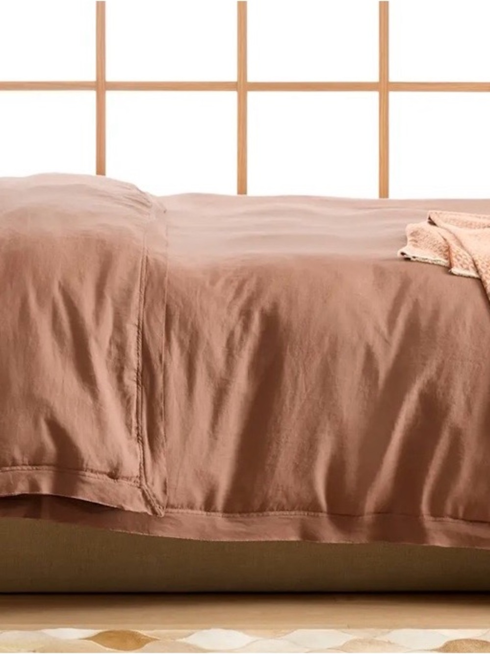 NWOT Quince European Linen Double Flange 1 Pc Duvet Cover, Twin (Desert Sunset)